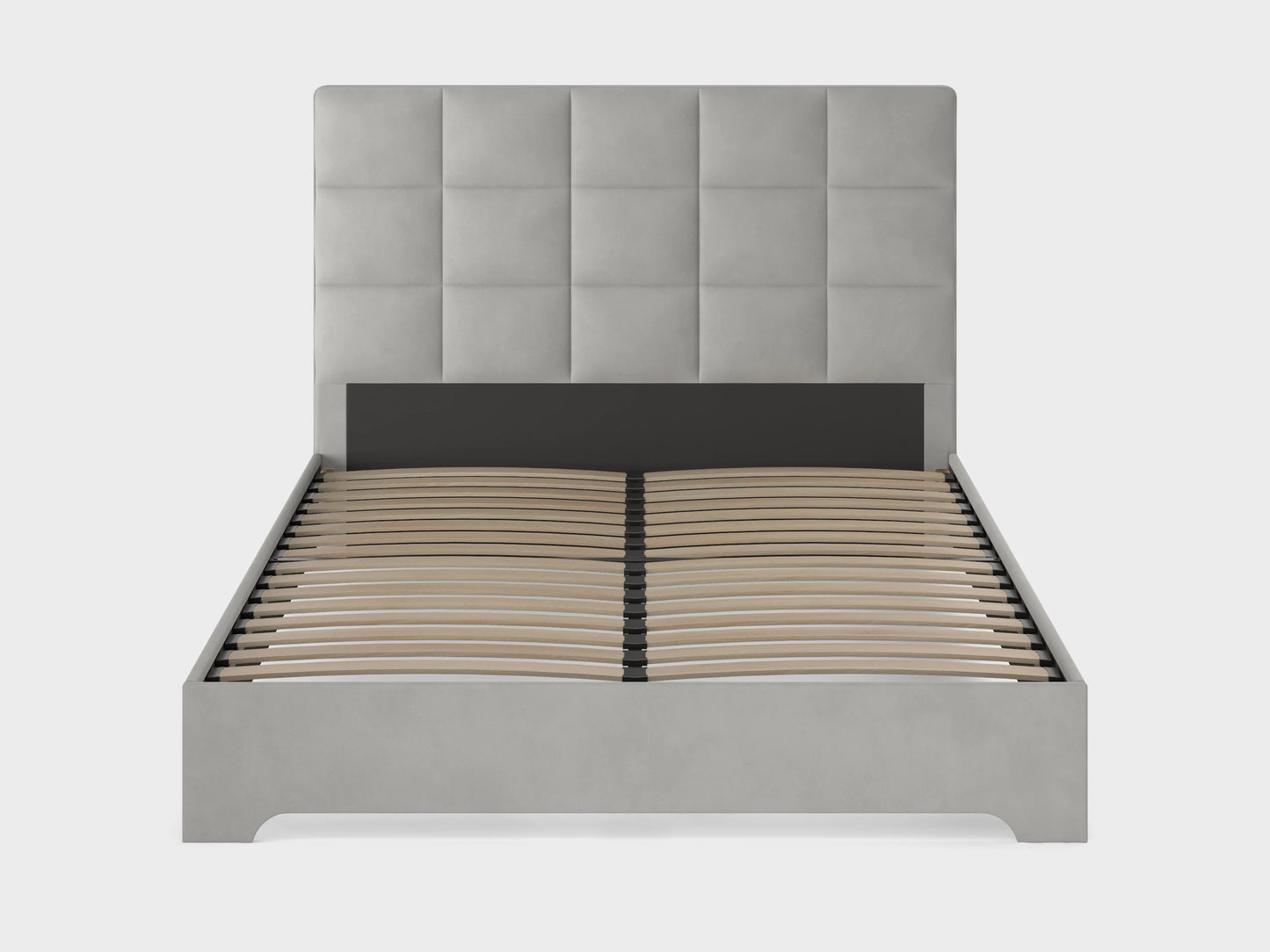 BBM Upholstered Bed Frame – Woven Fabric with Slatted Base