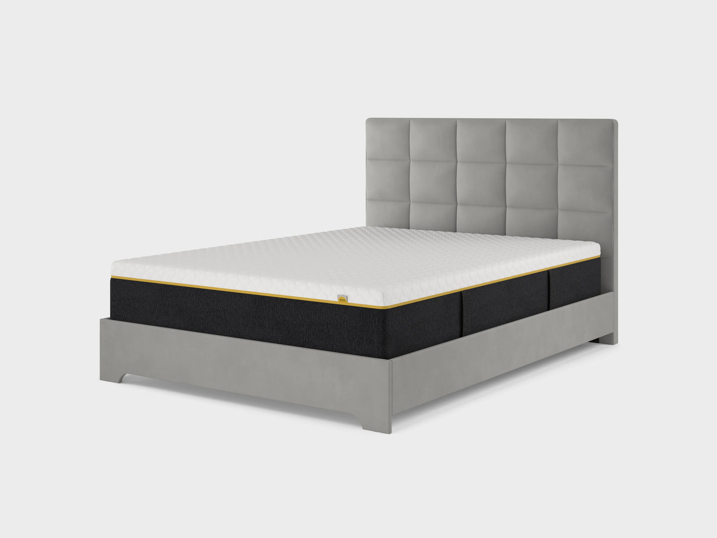 BBM Upholstered Bed Frame – Woven Fabric with Slatted Base