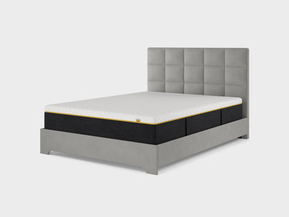 BBM Upholstered Bed Frame – Woven Fabric with Slatted Base