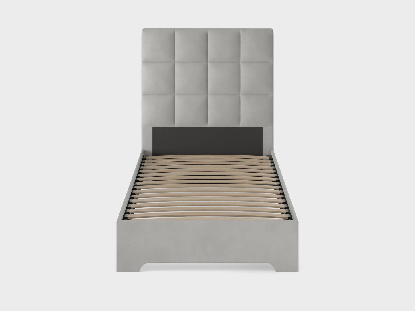 BBM Upholstered Bed Frame – Woven Fabric with Slatted Base