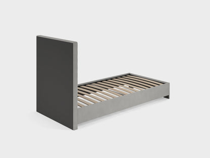 BBM Upholstered Bed Frame – Woven Fabric with Padded Headboard