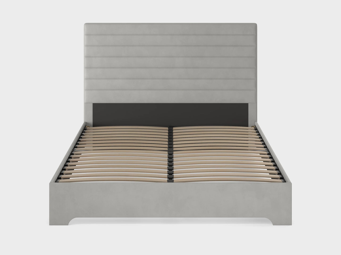 BBM Upholstered Bed Frame – Woven Fabric with Padded Headboard