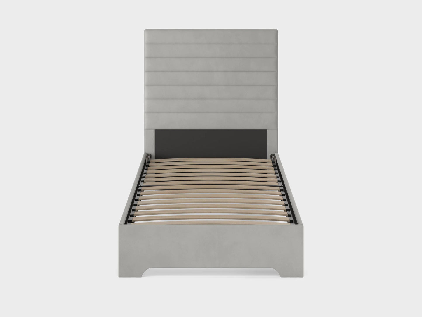 BBM Upholstered Bed Frame – Woven Fabric with Padded Headboard