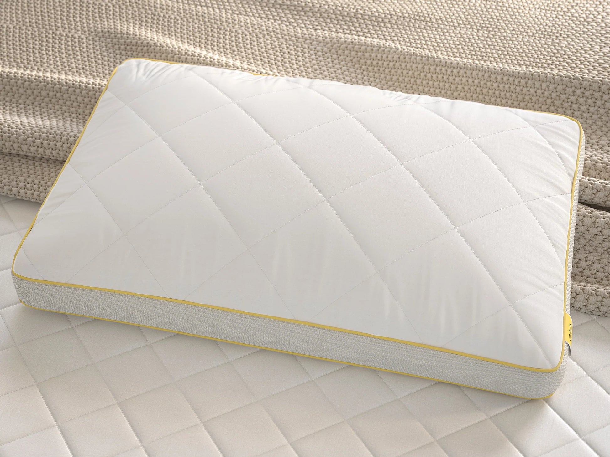 Beds Bunks Mattresses hybrid memory foam pillow for front and back sleepers – white
