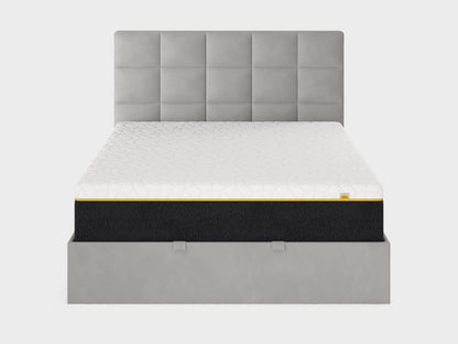 BBM Ottoman Bed Frame – Grey Woven Fabric with Hydraulic Storage