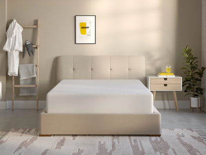 Beds Bunks Mattresses mattress protector white fabric close-up