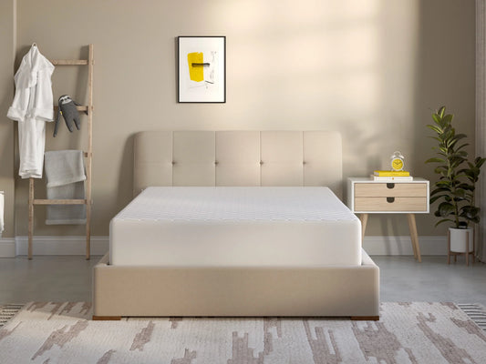 Beds Bunks Mattresses mattress protector white fabric close-up